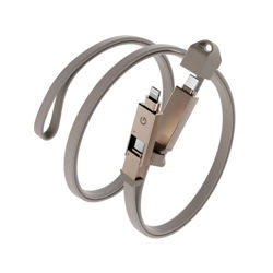 Picture of Energea Cable Sheath 2-in-1 USB-C to C+Lighning MFI 60W 480 Mbps Gold 1.0m