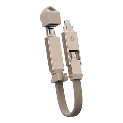 Show details for Energea Cable Sheath 2-in-1 USB-C to C+Lighning MFI 60W 480 Mbps Gold 15cm Picture of Energea Cable Sheath 2-in-1 USB-C to C+Lighning MFI 60W 480 Mbps Gold 15cm