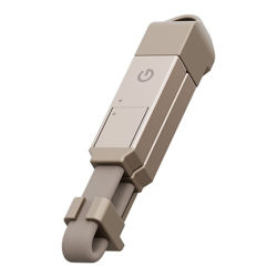 Picture of Energea Cable Sheath 2-in-1 USB-C to C+Lighning MFI 60W 480 Mbps Gold 15cm