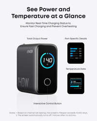 Picture of Anker 140W Wall Charger with USB-C Cable - Black