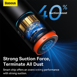 Picture of Baseus A2 Pro Portable Hand Vacuum Cleaner(6000pa) for Car, Household and Office Compact Design Battery Rechargeable- Black