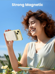 Picture of Ugreen 5000mAh Magnetic Wireless Power Bank 15W, PB560 - Beige