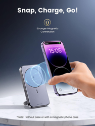 Picture of Ugreen 10000MAH Mini Magnetic Wireless 20W Power Bank (Space Grey)