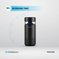 Picture of Powerology Portable Mini Air Purifier with UVC LED Sterlization - Balck 
