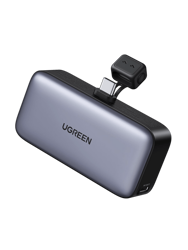 Picture of Ugreen PB503 5000mAh powerbank with USB-C port and integrated USB-C connector - gray