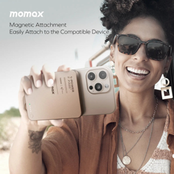 Picture of MOMAX 1-POWER F.PASS+ 10000mAh POWER BANK WITH BUILT-IN CABLE & MAGNETIC ATTACHMENT (Color: DESERT TITANIUM)_IP158L2