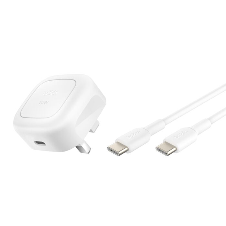 Picture of BELKIN BOOST CHARGE WALL CHARGER 20W +USB-C TO USB-C CABLE