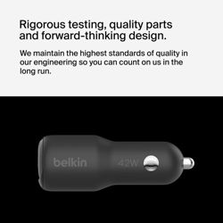 Picture of Belkin BoostCharge 42W USB-C + USB-A Car Charger