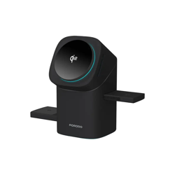Picture of Porodo 3-in-1 Auto Rotation Wireless Charger - Black