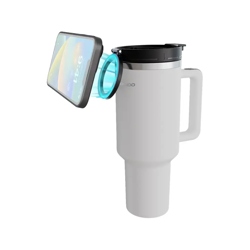 Picture of Porodo Lifestyle MagSafe Phone Holder 40oz Tumbler with Handle and Stainless
Straw - Black"