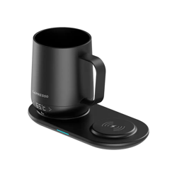 Picture of LePresso Heated Mug 12oz with Wireless Charging Pad - Black