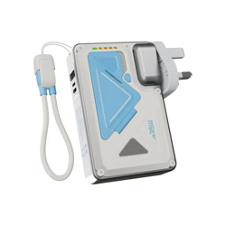Picture of Powerology 10000mAh MagSafe Wireless Power Bank with Type-C & Lightning Cable Adapter - White