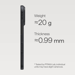 Picture of  PITAKA Ultra-Slim Case (With PitaTap) for iPhone 17 Pro Max