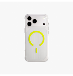 Picture of UNIQ HYBRID IPHONE 17 PRO MAX (2025) 6.9 MAGCLICK CHARGING COMBAT ACTIVE - FROST CLEAR/LUME-LIME