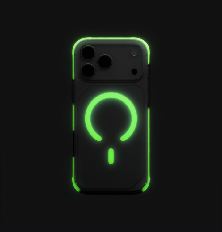 Picture of UNIQ HYBRID IPHONE 17 PRO MAX (2025) 6.9 MAGCLICK CHARGING COMBAT ACTIVE - FROST CLEAR/LUME-LIME
