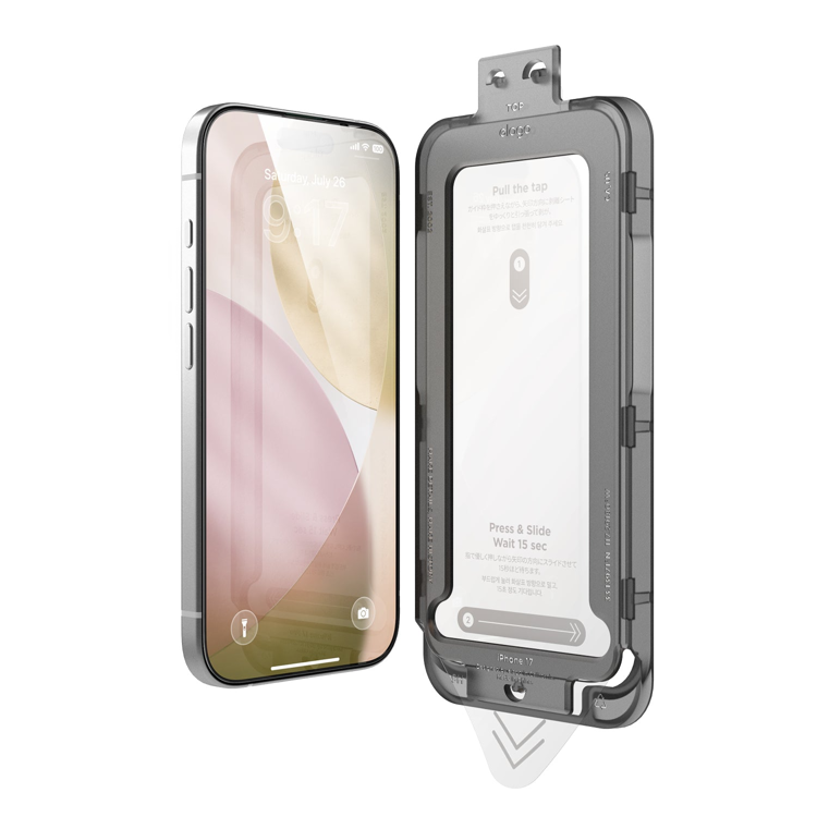 Picture of Elago Tempered Glass iPhone17 w/ Easy Inst. Tray