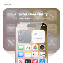 Picture of Elago Tempered Glass iPhone17 w/ Easy Inst. Tray