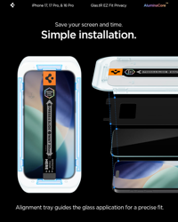 Picture of Spigen iPhone 17 Pro Glas.tR EZ Fit ProHD(Privacy)