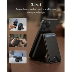 Picture of ESR 5,000mAh Power Bank Wallet (HaloLock) - Midnight Black