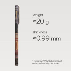 Picture of PITAKA Ultra Slim Case iPhone 17 Pro Max 6.9" - Sunset KI1702SPM