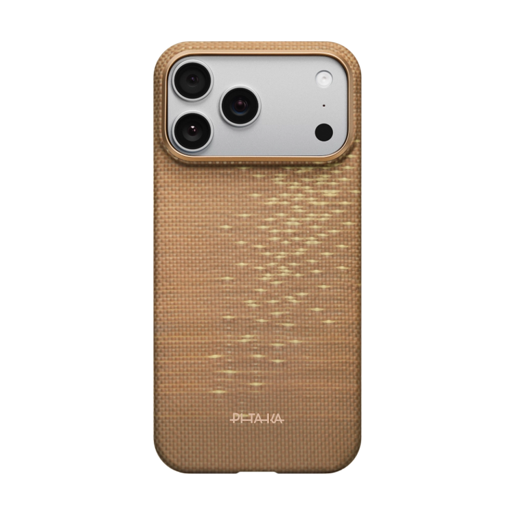 Picture of Pitaka Glints of Gold Ultra-Slim Case  for iPhone 17 Pro Max (Golden Glint)_KI1707AG