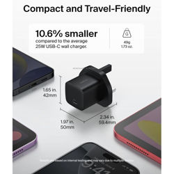 Picture of Belkin Portable Charger, 4-In-1 Power Bundle With 10000mAh Power Bank, 25W USB-C Charging Block, 60W USB-C Cable