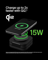 Picture of Belkin Boostcharge Pro Foldable Qi2-Certified Wireless Charger 3-In-1 Magnetic Charging Travel Pad 15W - Magsafe-Compatible Portable Charger
